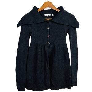 Vince Wide Collar Wool Blend Sweater Cardigan - XS